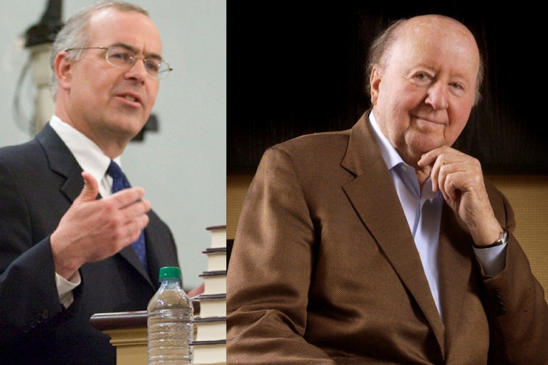 George Mitchell And David Brooks Split Sreen