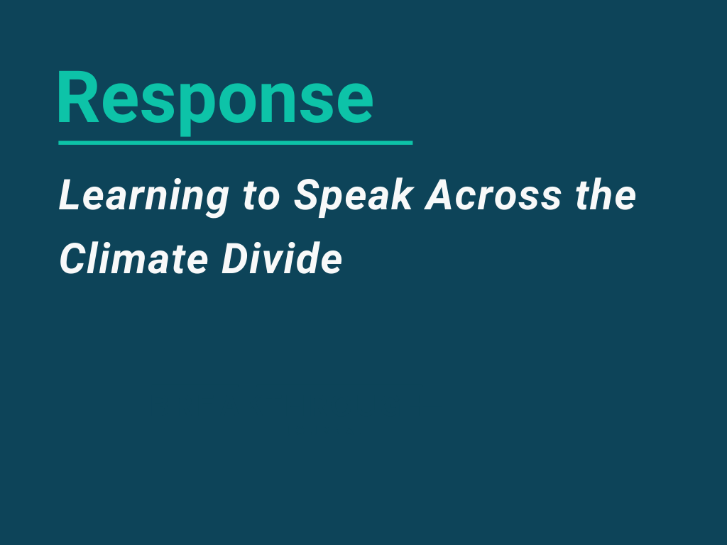 Learning to Speak Across the Climate Divide