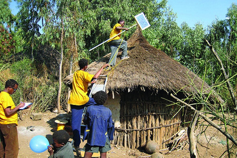 Installing Solar Panels On Hut