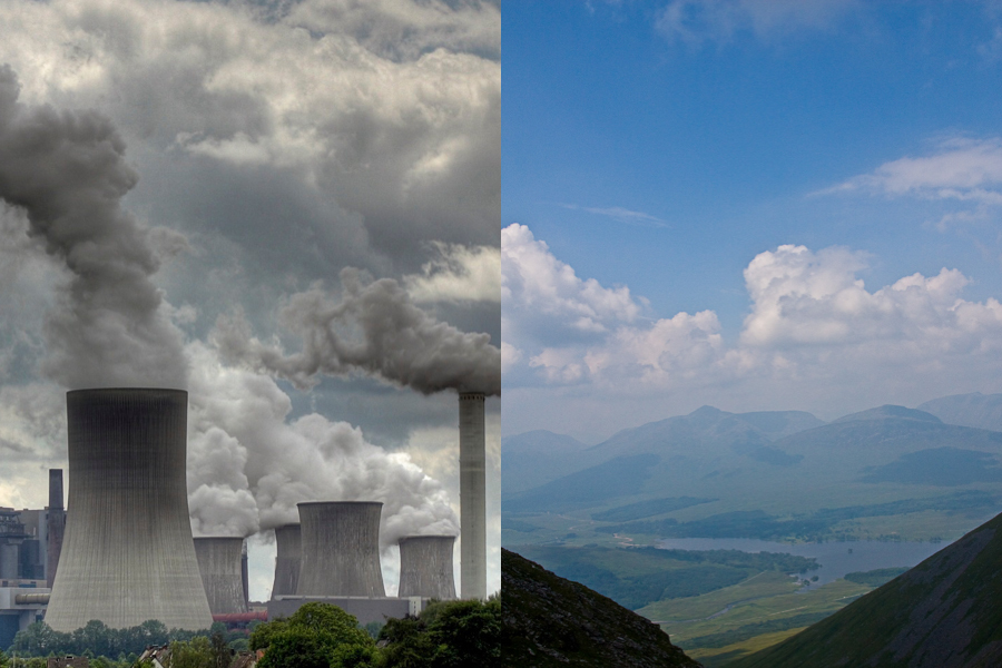 Coal Plant Blue Skies 1