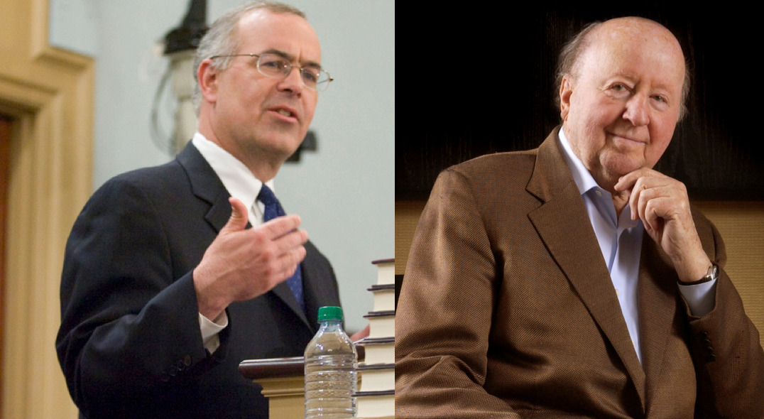 George Mitchell And David Brooks Split Sreen