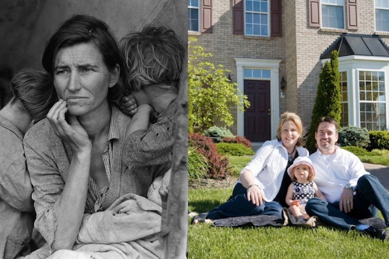 Great Depression Affluent Family Split Screen