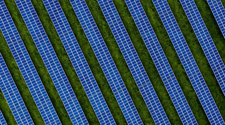 Solar Panels in a Row